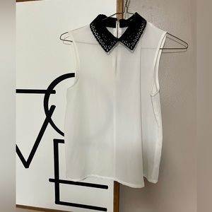 High neck blouse tank